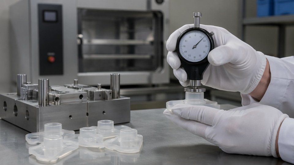 liquid-silicone-rubber-drying-time-01-shore-a-durometer-testing-lsr-part