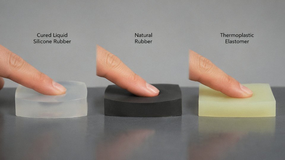 liquid-silicone-rubber-feel-01-side-by-side-touch-comparison-of-cured-liquid-silicone-rubber-natural-rubber-and-thermoplastic-elastomer-with-English-labels