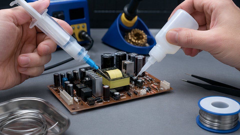 liquid-silicone-vs-super-glue-01-electronics-repair-material-selection