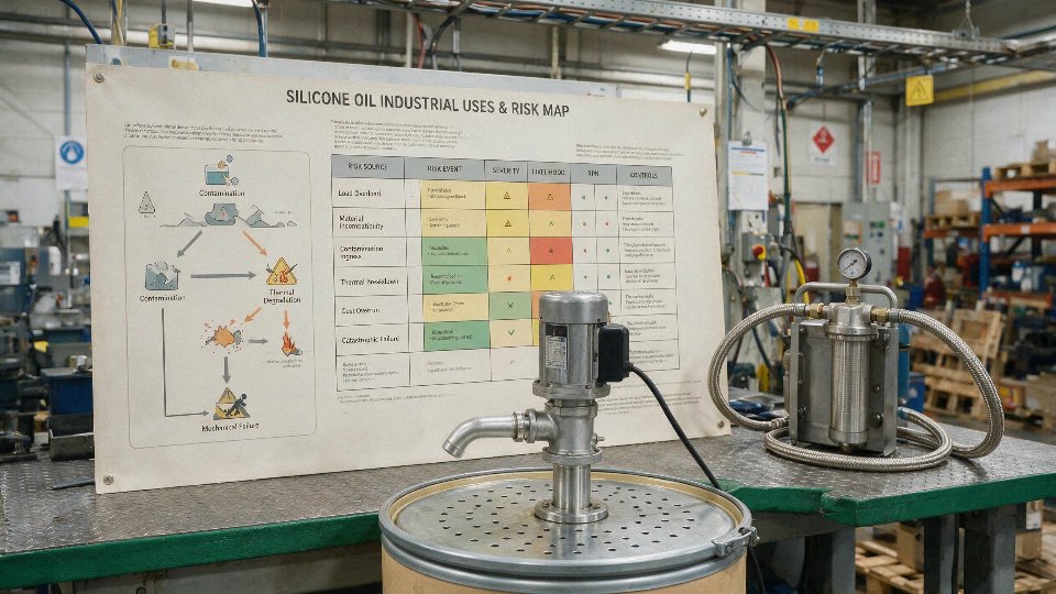 silicone-oil-industry-uses-05-silicone-oil-risk-map-showing-load-compatibility-contamination-thermal-and-cost-failure-paths