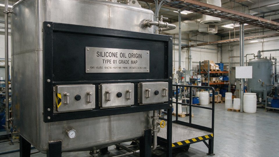 silicone-oil-origin-type-01-grade-map-of-pdms-volatile-reactive-polyether-phenyl-and-specialty-silicone-fluids