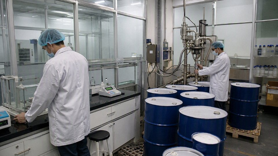what-is-dimethyl-silicone-oil-01-quality-control-lab-and-drum-handling