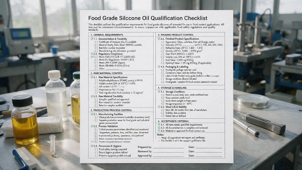 food-grade-silicone-oil-01-qualification-checklist-table
