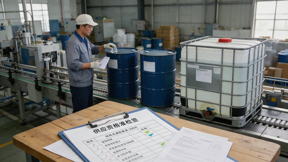 silicone-oil-packaging-08-supplier-packaging-qualification-checklist-with-drums-ibcs-line-inspection-and-export-documents