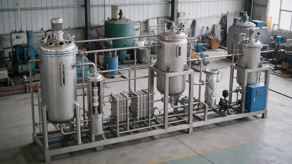 silicone-oil-polymerization-06-vacuum-stripping-and-polish-filtration-line-for-silicone-oil-finishing