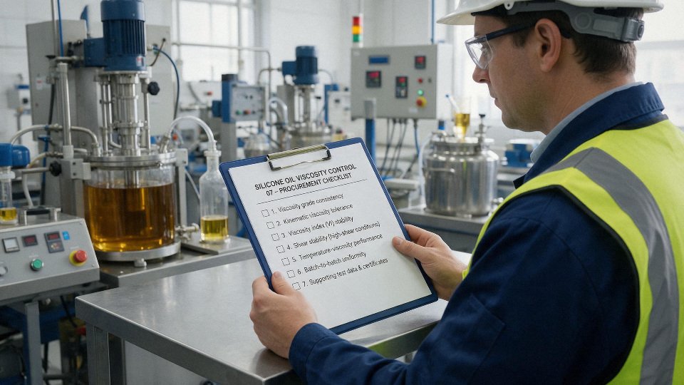 silicone-oil-viscosity-control-07-procurement-checklist-table-for-evaluating-silicone-oil-suppliers-by-viscosity-control-capability