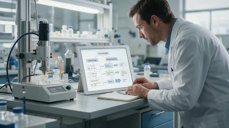 silicone-oil-water-repellent-01-product-selection-checklist-flowchart-for-substrate-service-and-chemistry-match
