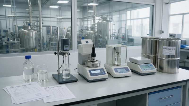Silicone oil quality control in an industrial laboratory and plant setting